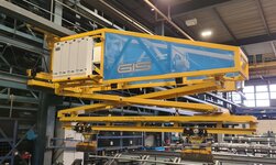 Konsolkran Metallverarbeitung Konsolkran mit Aufnahmevorrichtung für Metallstangen