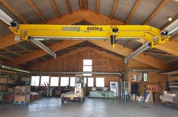 Hallenkran Schreinerei hallenkran in schreinerei mit optimaler ausnutzung der raumhoehe