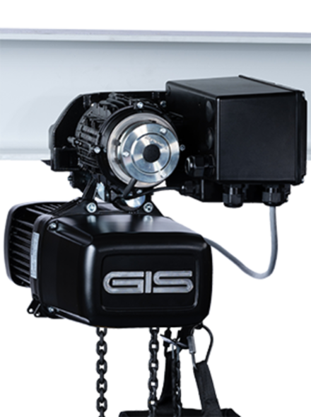 Motorised trolley GMF with electric chain hoist LP Entertainment Motorised trolley for the electric movement of goods