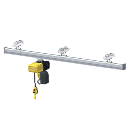 GISKB monorail with electric chain hoist GP Light crane system for the logistical connection of workstations