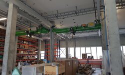 Untergurtlaufkran elektrisch angetrieben Kransystem stellt betriebsinterne Logistik sicher