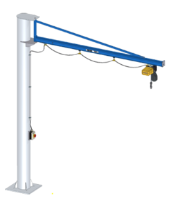 GISKB slewing crane with electric chain hoist for area-wide goods handling
