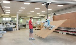Vacuum lifter GNK with crane system Panel lifter for moving wooden panels